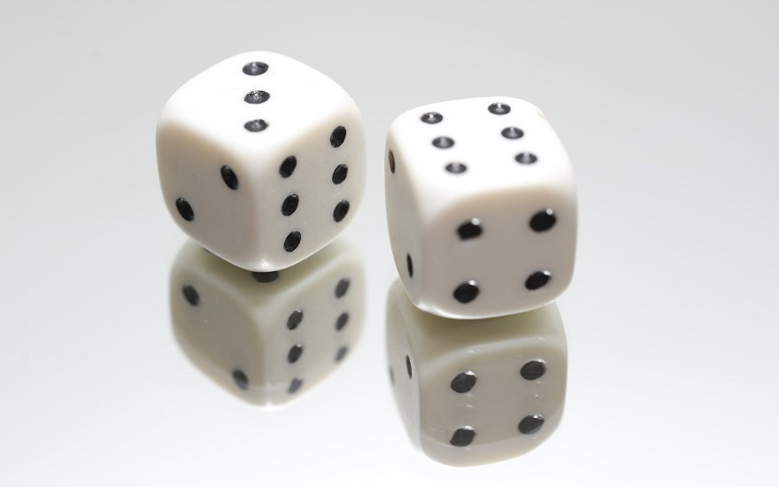 2 dice showing 3 and 6