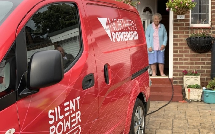 Electric-powered van used as part of Northern Powergrid Silent Power project